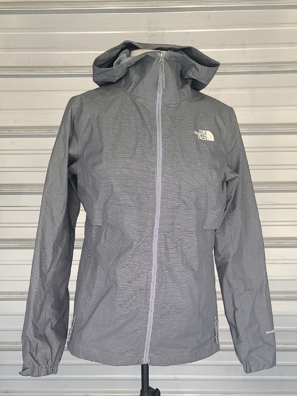 The North Face Light Gray Hooded Shell Jacket
